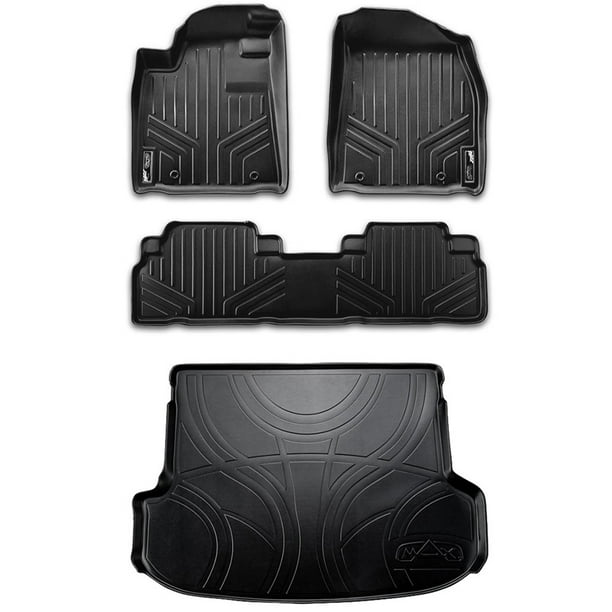 3D MAXpider Front Row Custom Fit Floor Mat for Select Toyota 4Runner Models Classic Carpet Black 